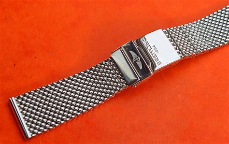 breitling 22mm steel bracelet|Breitling mesh bracelet 22mm.